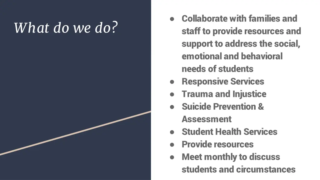 collaborate with families and staff to provide