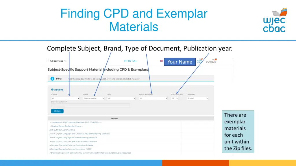 finding cpd and exemplar materials 1