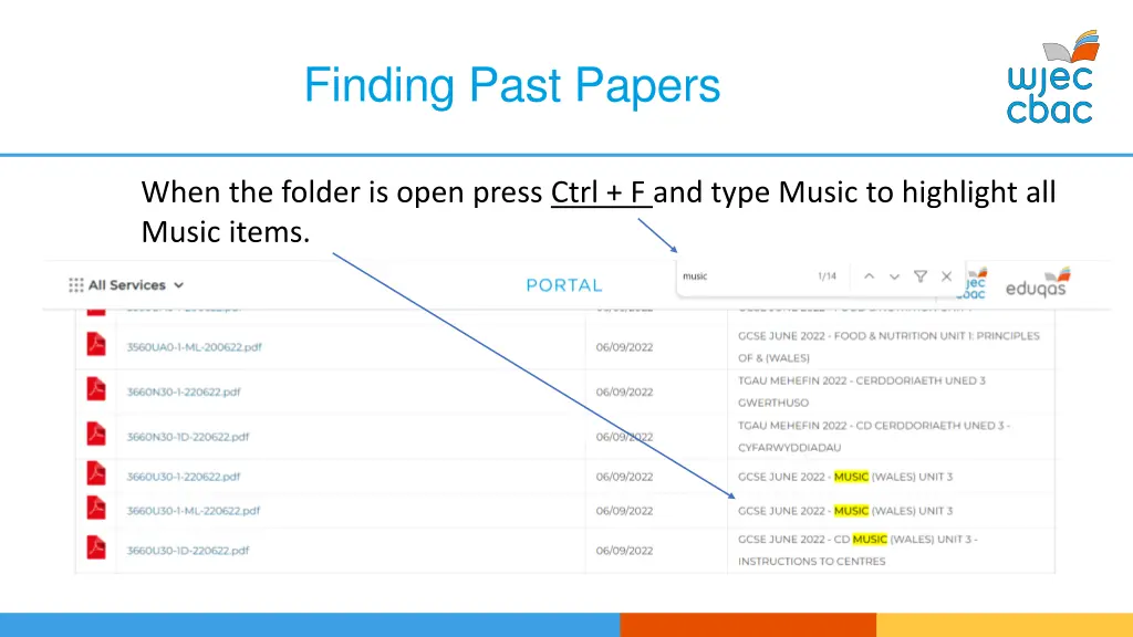 finding past papers 2