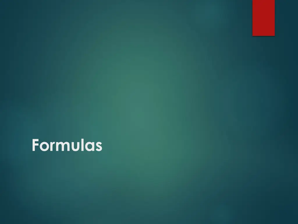 formulas