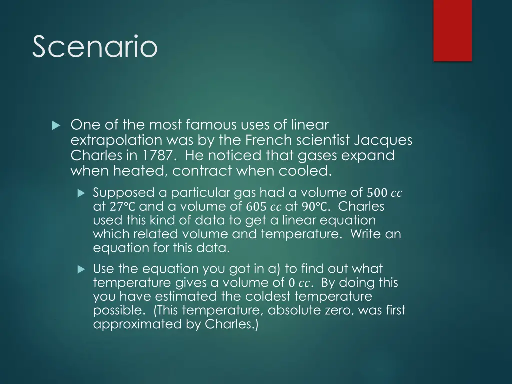 scenario