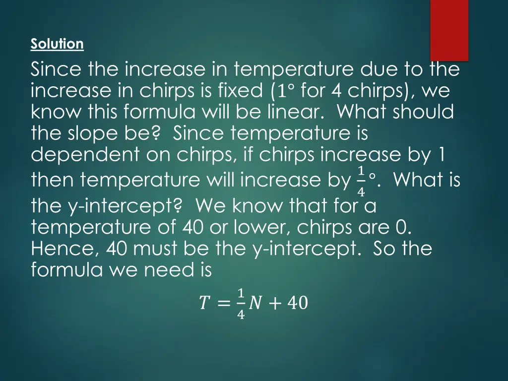 solution since the increase in temperature