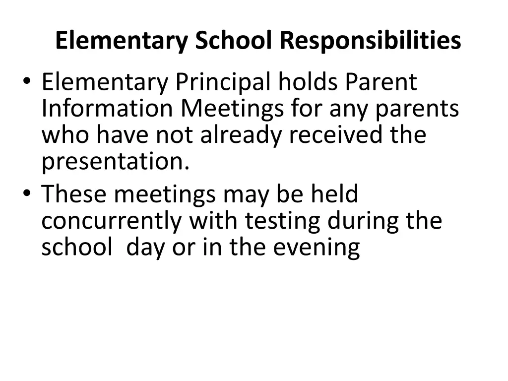 elementary school responsibilities elementary