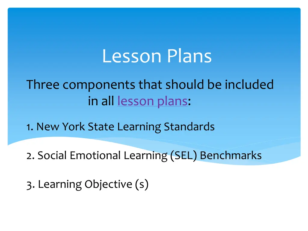 lesson plans