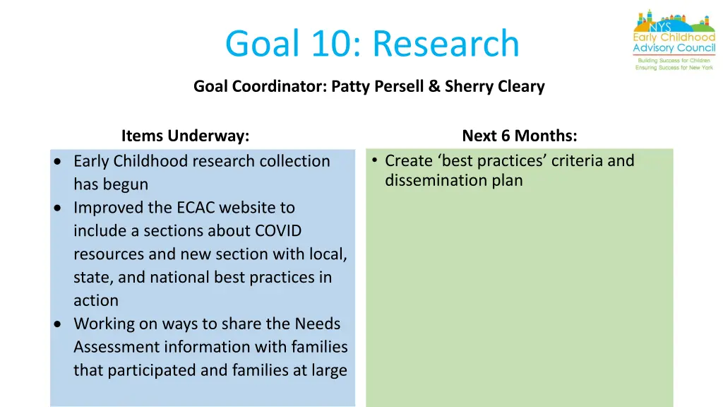 goal 10 research