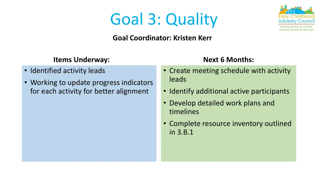 goal 3 quality