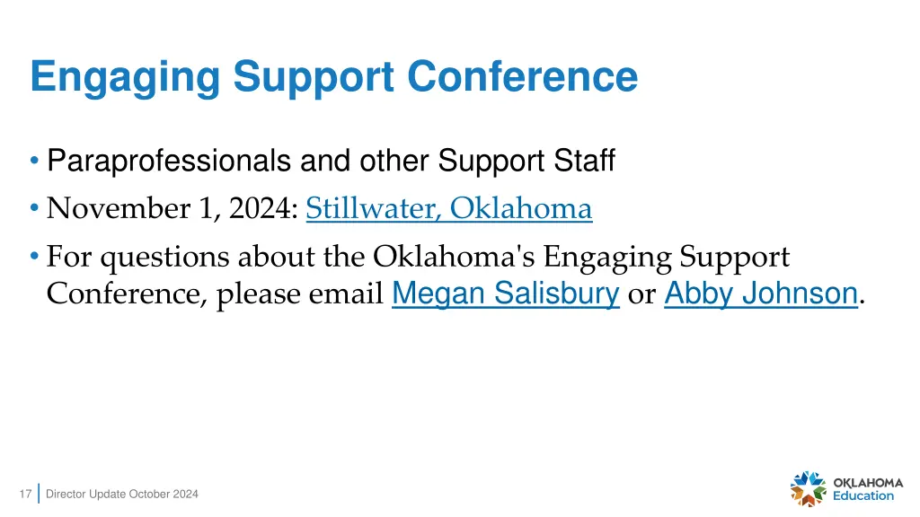 engaging support conference