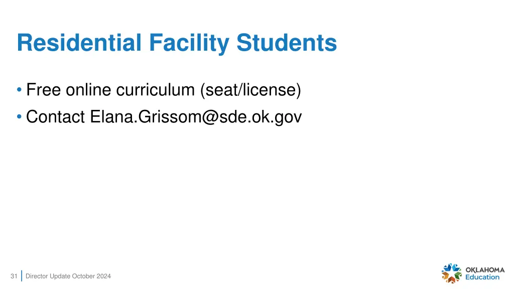 residential facility students