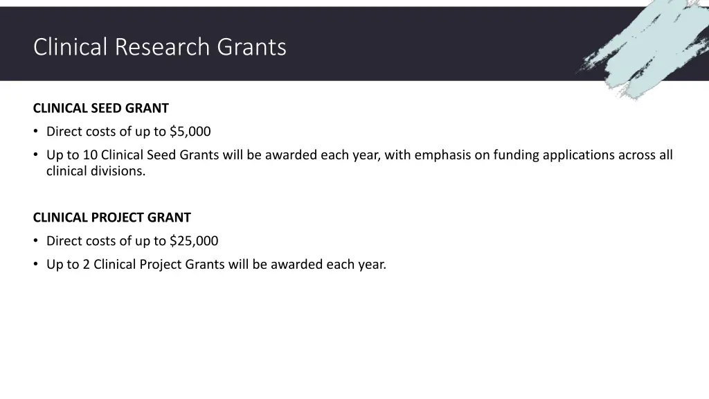 clinical research grants