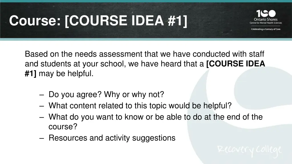 course course idea 1