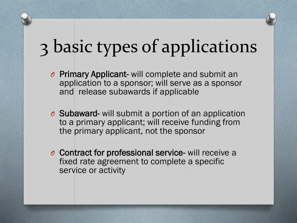 3 basic types of applications