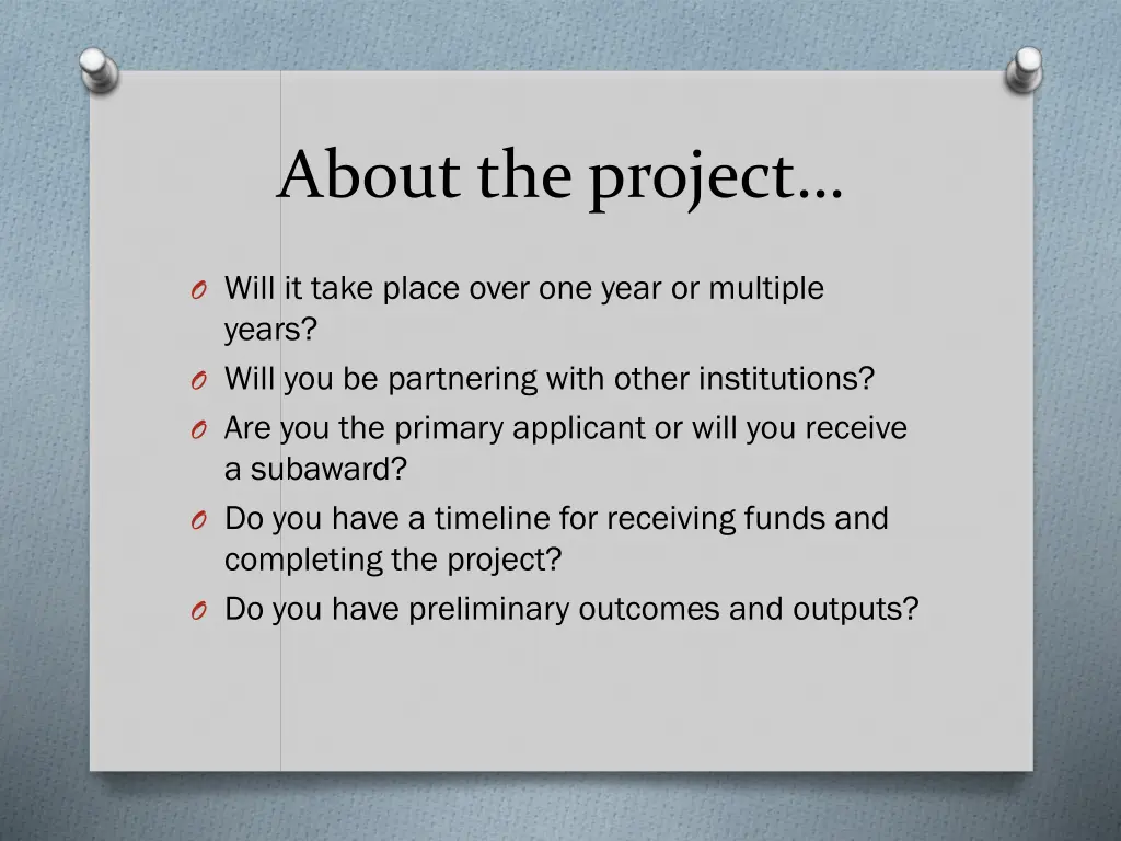 about the project