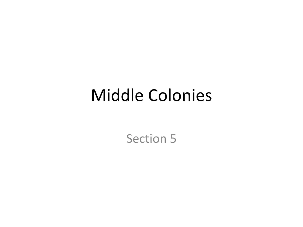 middle colonies
