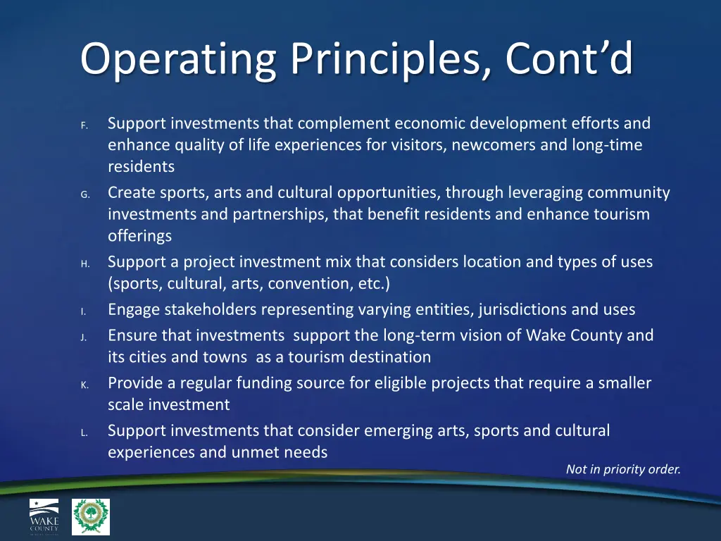 operating principles cont d