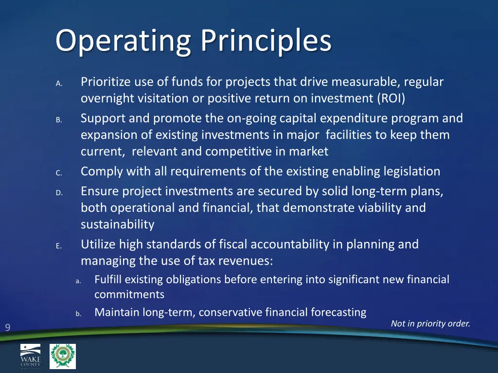 operating principles