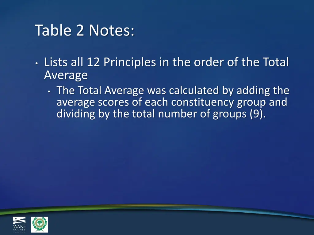 table 2 notes