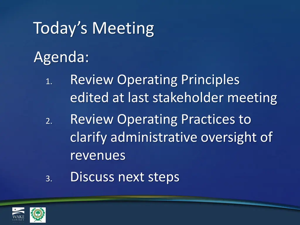 today s meeting