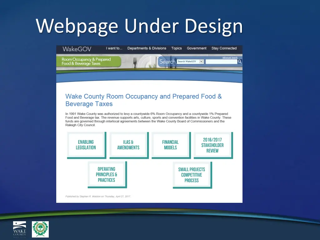 webpage under design