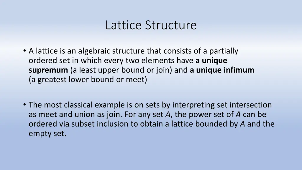 lattice structure