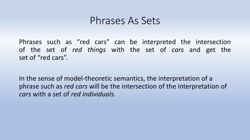 phrases as sets