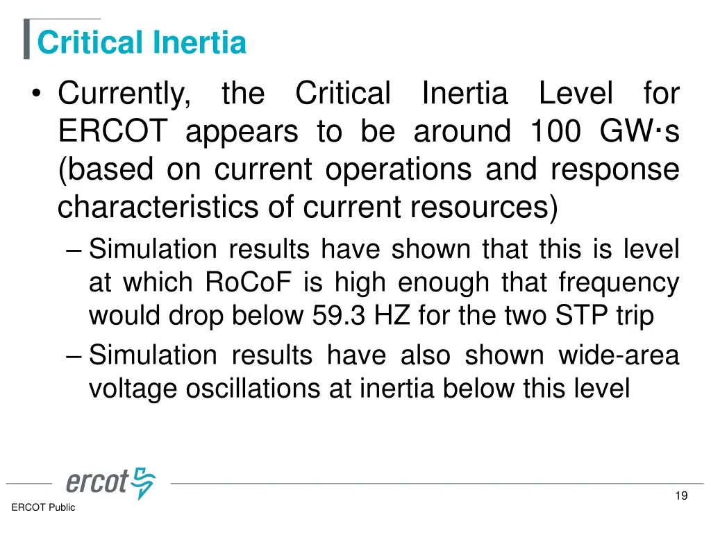 critical inertia currently the critical inertia