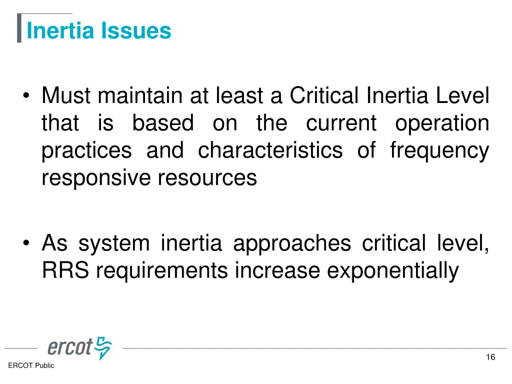inertia issues