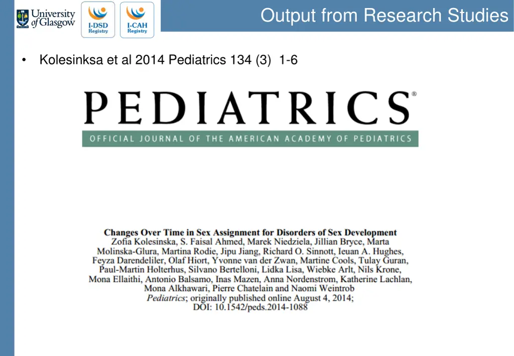 output from research studies 1