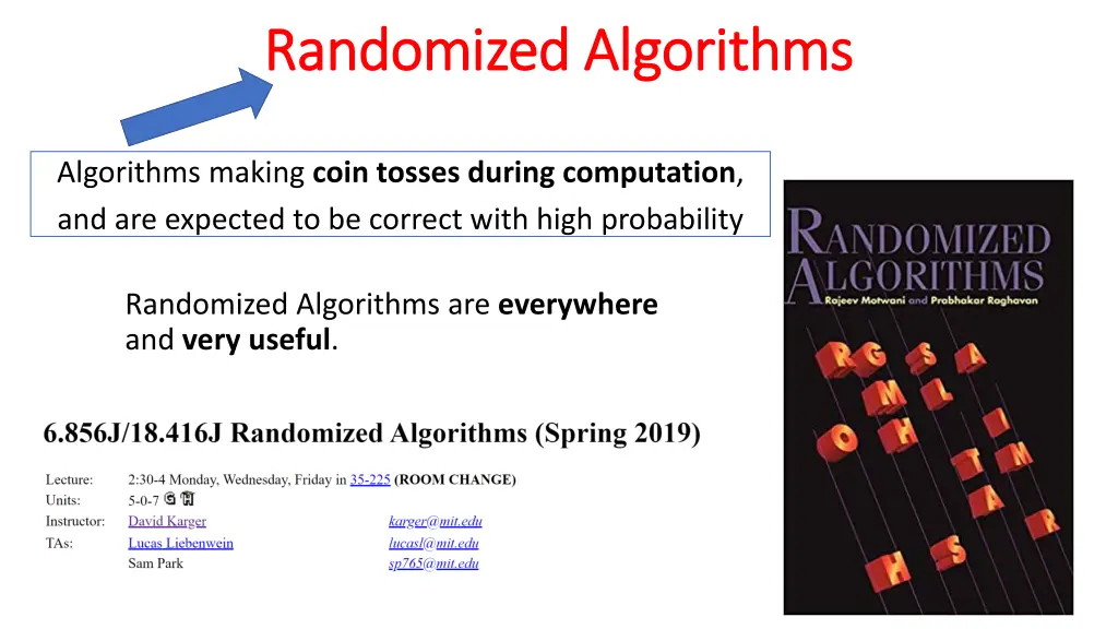 randomized algorithms randomized algorithms