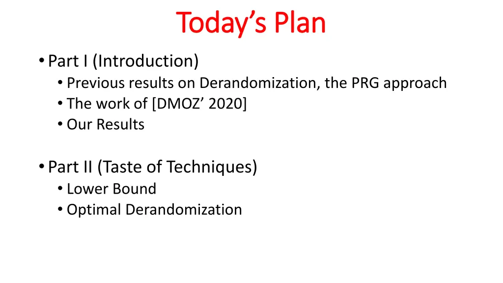 today s plan today s plan