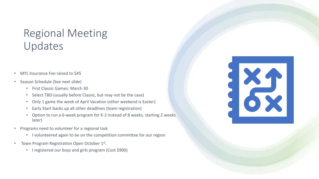 regional meeting updates