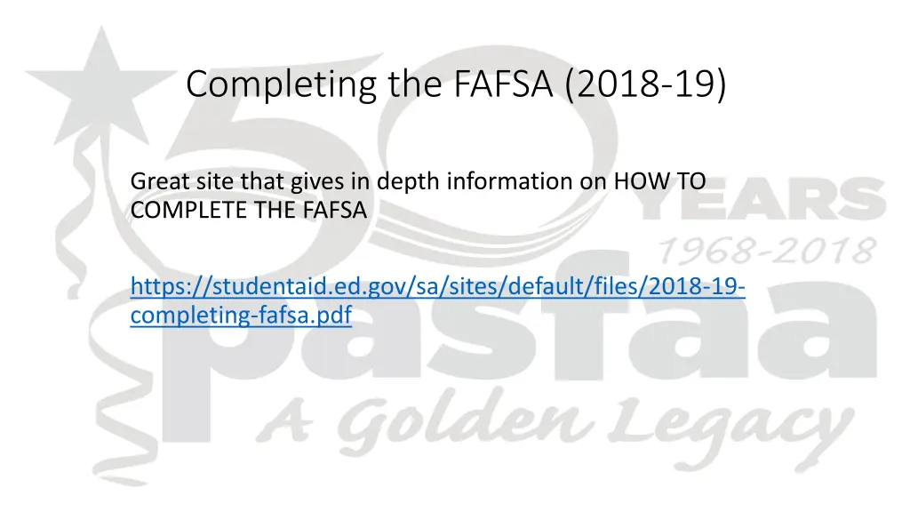 completing the fafsa 2018 19 1