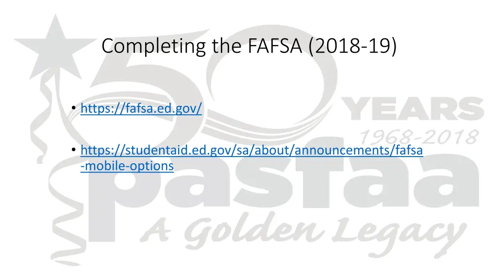 completing the fafsa 2018 19