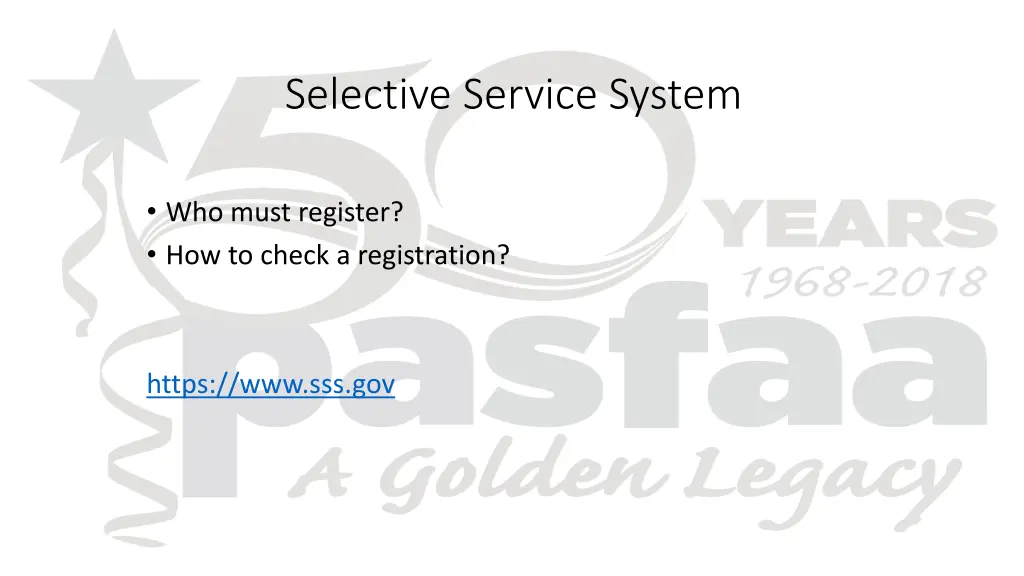 selective service system