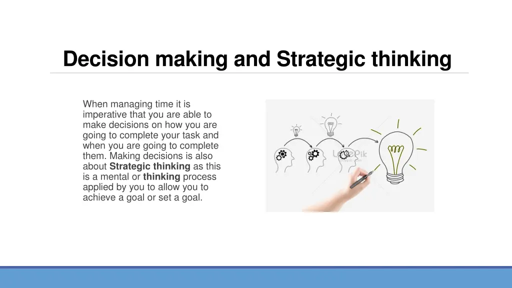 decision making and strategic thinking