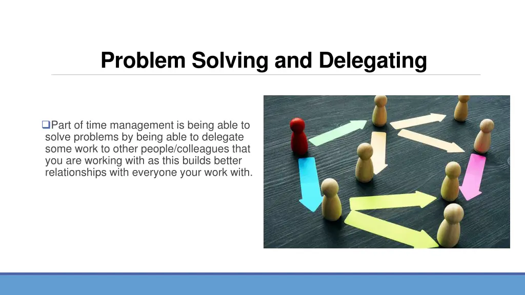 problem solving and delegating