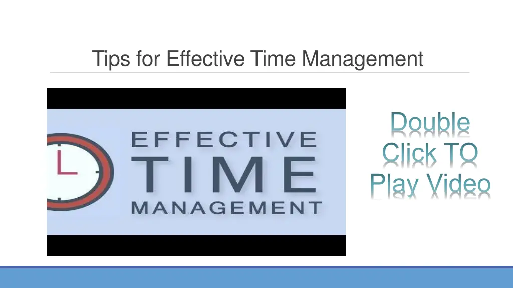 tips for effective time management