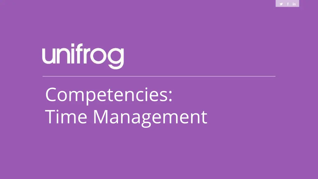 competencies time management