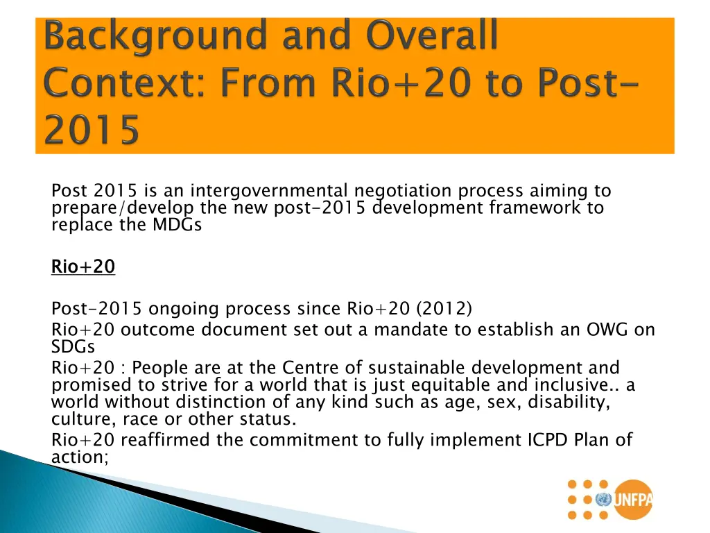 post 2015 is an intergovernmental negotiation