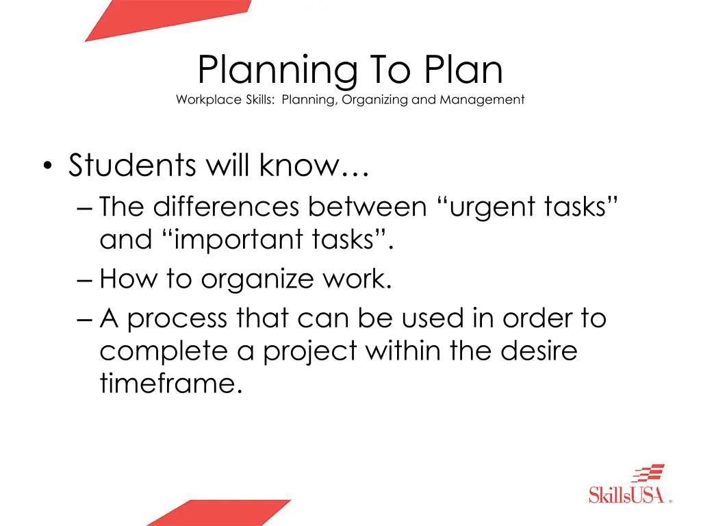 planning to plan workplace skills planning 2
