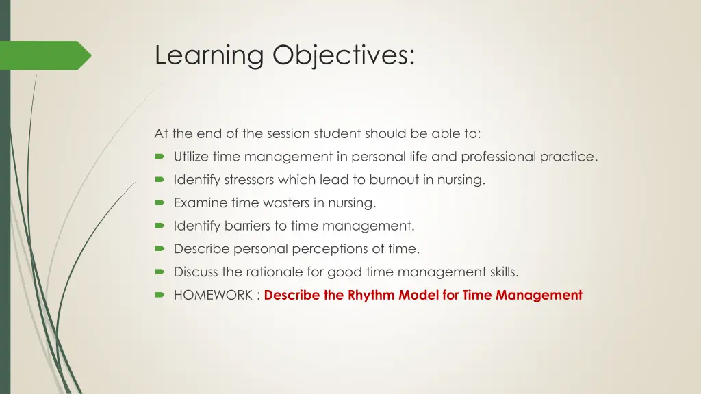 learning objectives
