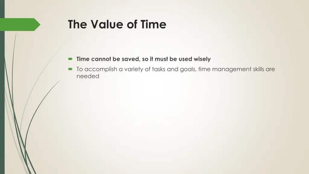 the value of time