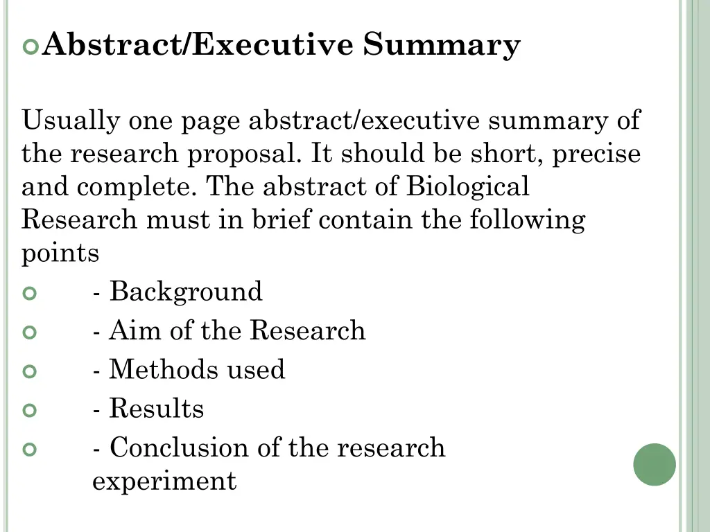 abstract executive summary