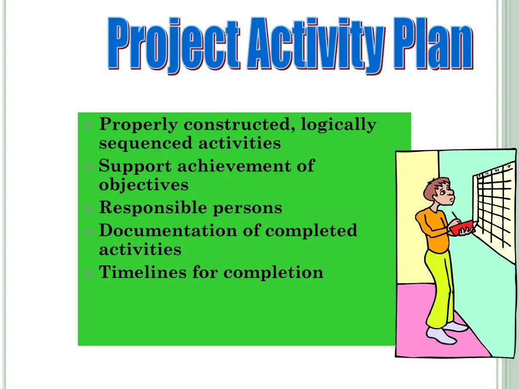 project activity plan