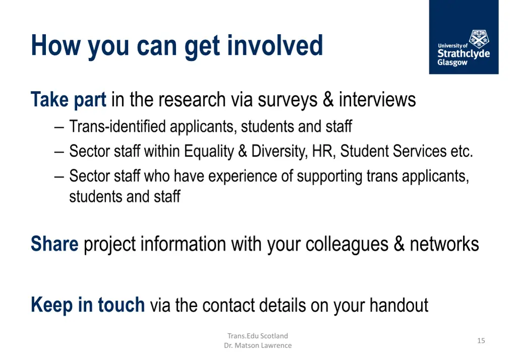 how you can get involved