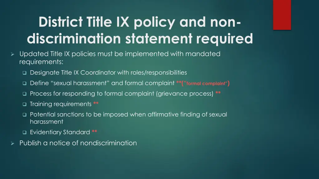 district title ix policy and non discrimination