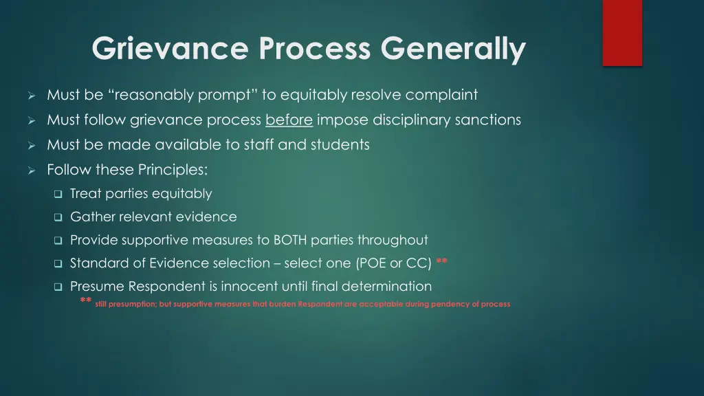 grievance process generally