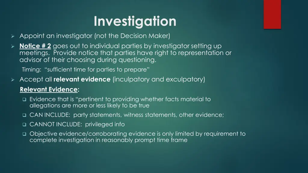 investigation