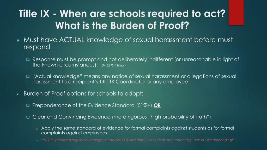 title ix when are schools required to act what