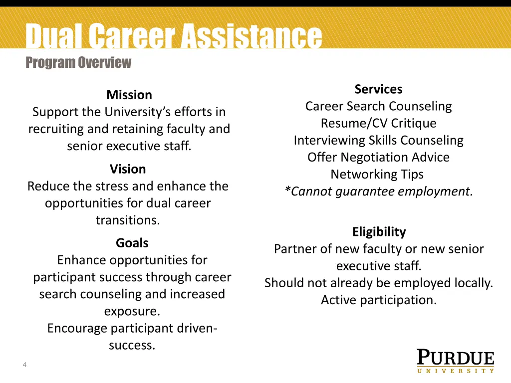 dual career assistance program overview 1
