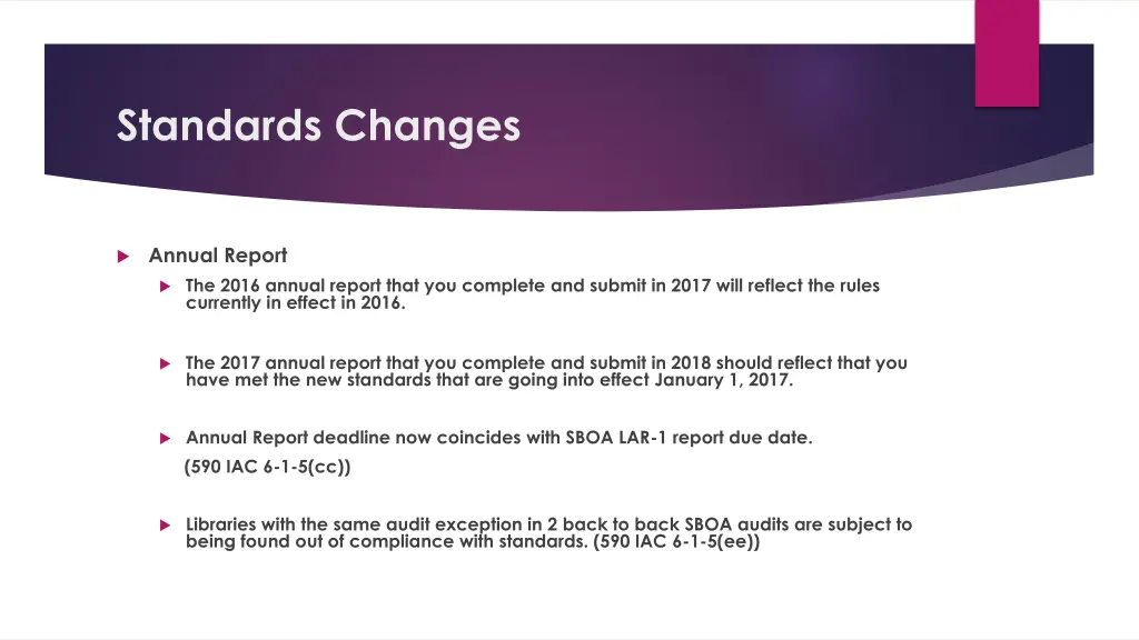 standards changes 3